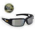 Trooper Style Premium Safety/Sun Glasses Silver Mirror Lens
